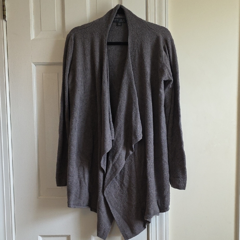Barefoot Dreams Charcoal Drape Cardigan Soft And Cozy L/XL
